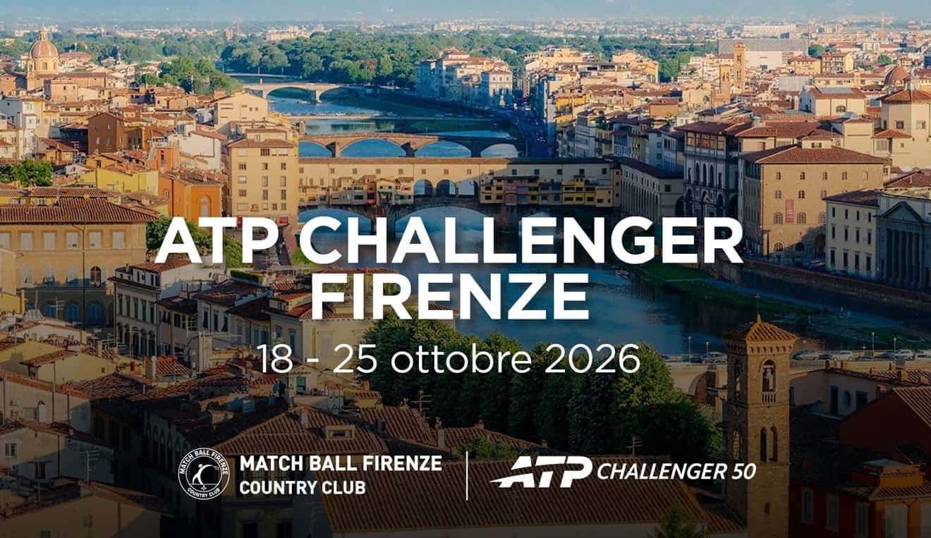 Il grande tennis internazionale torna a Firenze, dal 18 al 25 ottobre 2026 al Match Ball Firenze Country Club